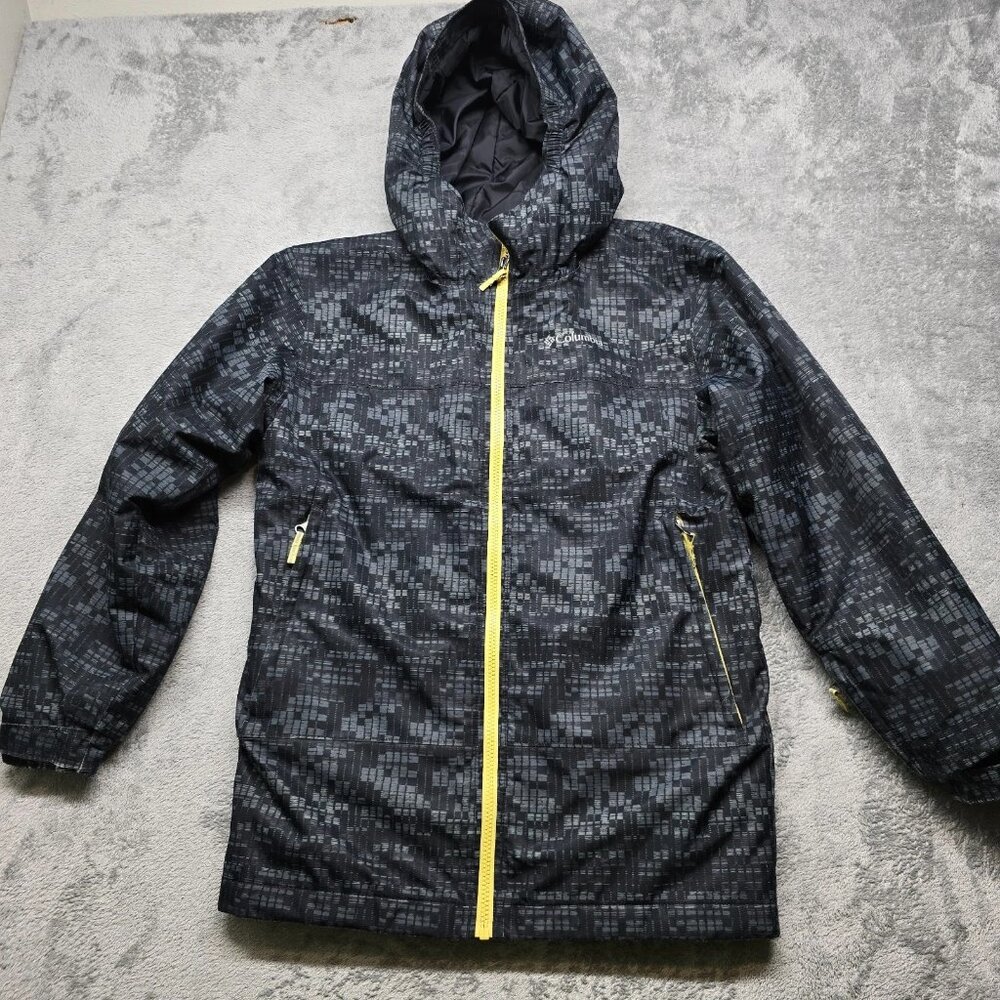 Columbia 3-in-1 Jacket Omni Heat Hooded Jacket Mens L Black‎ Full Zip Outdoor